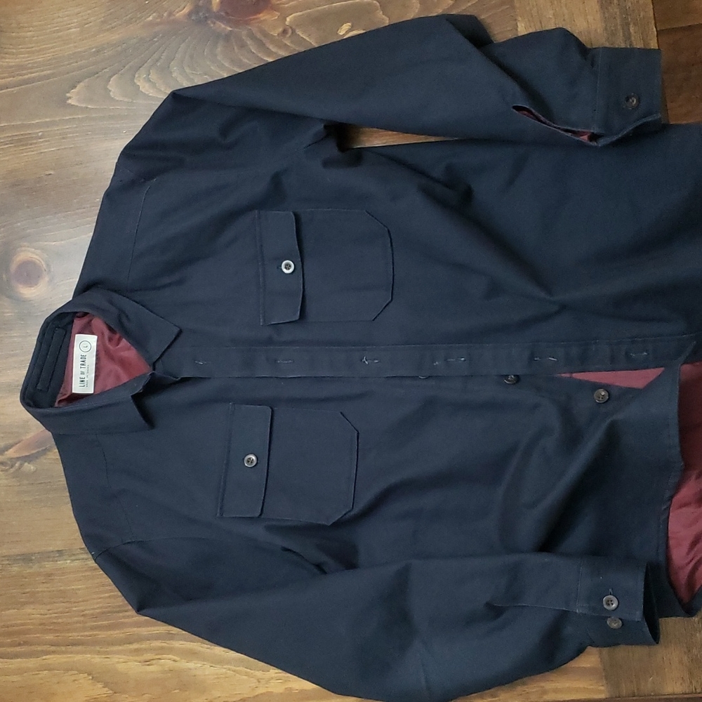 Line of Trade Shirt Jacket Sz Large Navy blue
